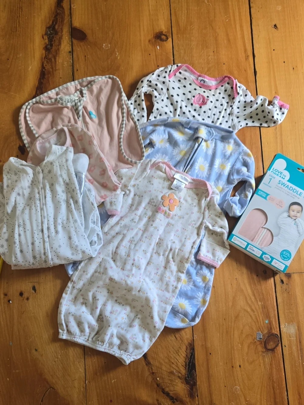 Baby Sleepwear Bundle in White & Pink